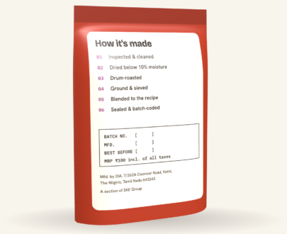 DIA Chicken Masala pouch, back with how it's made